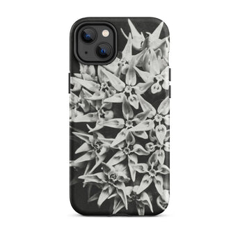 Asclepias Speciosa - Karl Blossfeldt Phone Case Iphone 14 Plus / Matte Black White Floral Iphone Case Karl Blossfeldt Photo, Monochrome