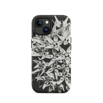 Asclepias Speciosa - Karl Blossfeldt Phone Case Iphone 15 / Matte Black White Floral Phone Case Karl Blossfeldt Photo, Monochrome