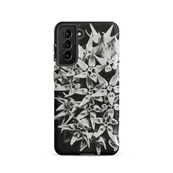 Asclepias Speciosa - Karl Blossfeldt Phone Case Samsung Galaxy S21 / Matte Black White Floral Phone Case Dense Cluster Star-shaped Karl