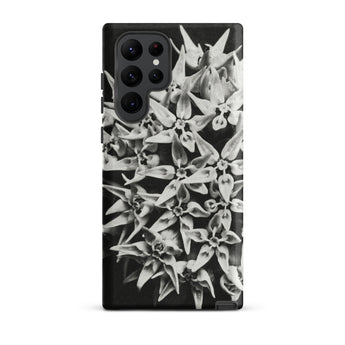 Asclepias Speciosa - Karl Blossfeldt Phone Case Samsung Galaxy S22 Ultra / Matte Black White Floral Phone Case Dense Cluster Delicate Karl