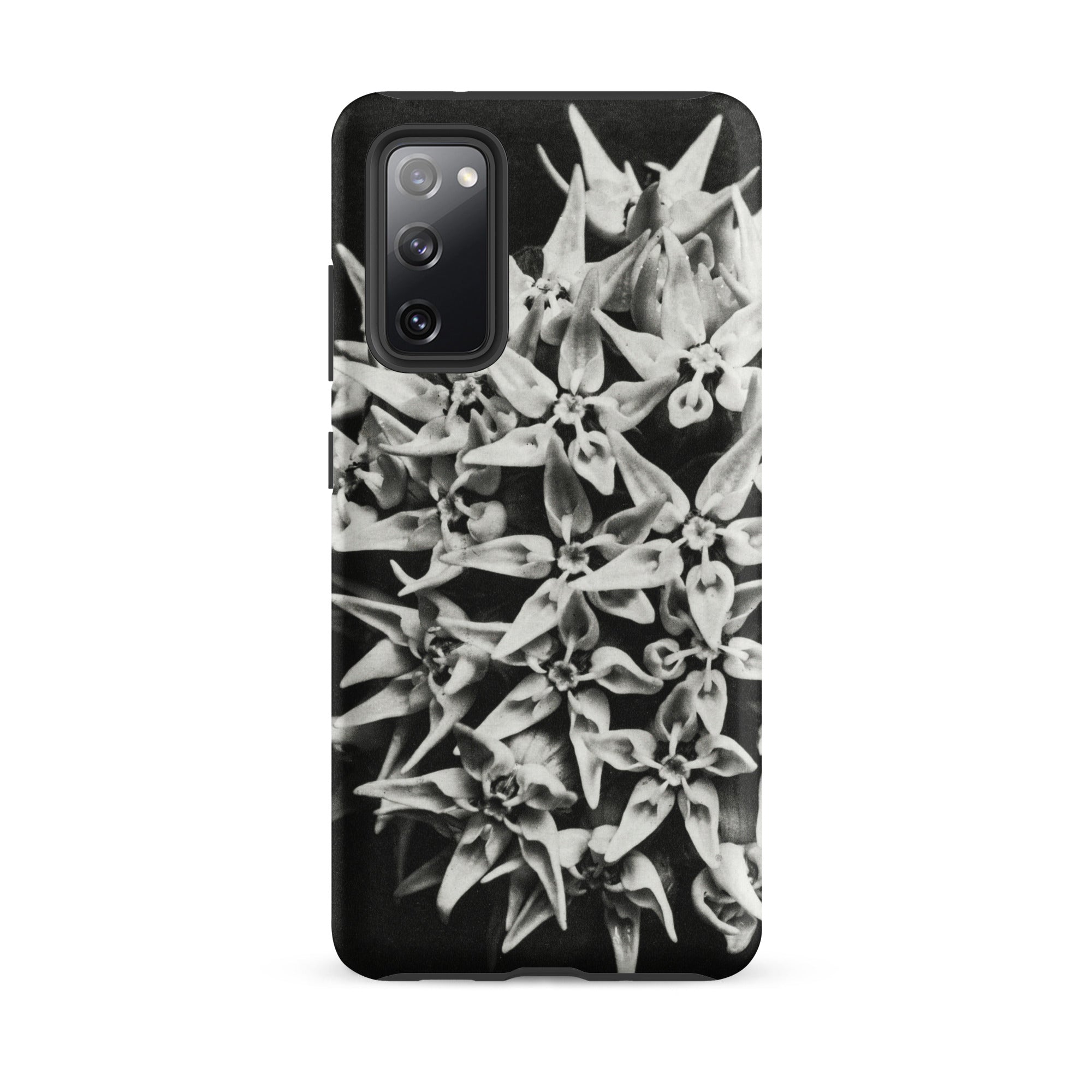 Asclepias Speciosa Karl Blossfeldt Samsung Case, Galaxy S20 Fe / Matte, Black White Floral Pattern Phone Case