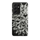 Asclepias Speciosa Karl Blossfeldt Samsung Case, Galaxy S21 Ultra / Matte, Black Smartphone Case Monochrome Floral Pattern