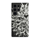 Asclepias Speciosa Karl Blossfeldt Samsung Case, Galaxy S24 Ultra / Matte, Black Phone Case Monochrome Floral Pattern Visible Camera