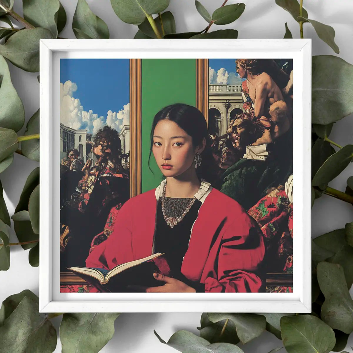 Framed portrait of a woman reading illustrating artistic entrepreneur and creative electricity