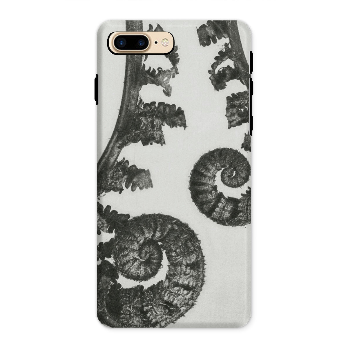 Aspidium Filix Mas (shield Fern Fronds) by Karl Blossfeldt Iphone Case, 8 Plus / Matte, Fern-patterned Phone Case