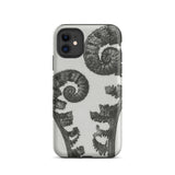 Aspidium Filix Mas (shield Fern Fronds) - Karl Blossfeldt Phone Case Iphone 11 / Matte Fern-patterned Phone Case Karl Blossfeldt, Aspidium