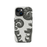 Aspidium Filix Mas (shield Fern Fronds) - Karl Blossfeldt Phone Case Iphone 15 / Matte Fern Frond Patterned Phone Case Karl Blossfeldt,