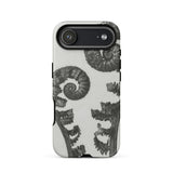 Aspidium Filix Mas (shield Fern Fronds) - Karl Blossfeldt Phone Case Iphone 17 Air / Matte Black White Ammonite Fossil Phone Case Textured