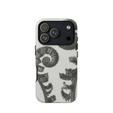 Aspidium Filix Mas (shield Fern Fronds) - Karl Blossfeldt Phone Case Iphone 17 Pro / Matte Black White Fern-patterned Phone Case Textured