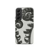 Aspidium Filix Mas (shield Fern Fronds) - Karl Blossfeldt Phone Case Samsung Galaxy S22 / Matte Black White Fern-patterned Phone Case