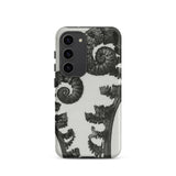Aspidium Filix Mas (shield Fern Fronds) - Karl Blossfeldt Phone Case Samsung Galaxy S23 / Matte Black White Fern-patterned Phone Case