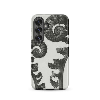 Aspidium Filix Mas (shield Fern Fronds) - Karl Blossfeldt Phone Case Samsung Galaxy S25 / Matte Black White Fern-patterned Phone Case Matte