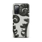 Aspidium Filix Mas (shield Fern Fronds) Karl Blossfeldt Samsung Case, Galaxy S20 Fe / Matte, Black White Fern Fiddlehead Pattern Smartphone