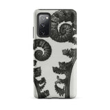 Aspidium Filix Mas (shield Fern Fronds) - Karl Blossfeldt Samsung Case, Galaxy S20 Fe / Matte, Black White Fern Fiddlehead Pattern