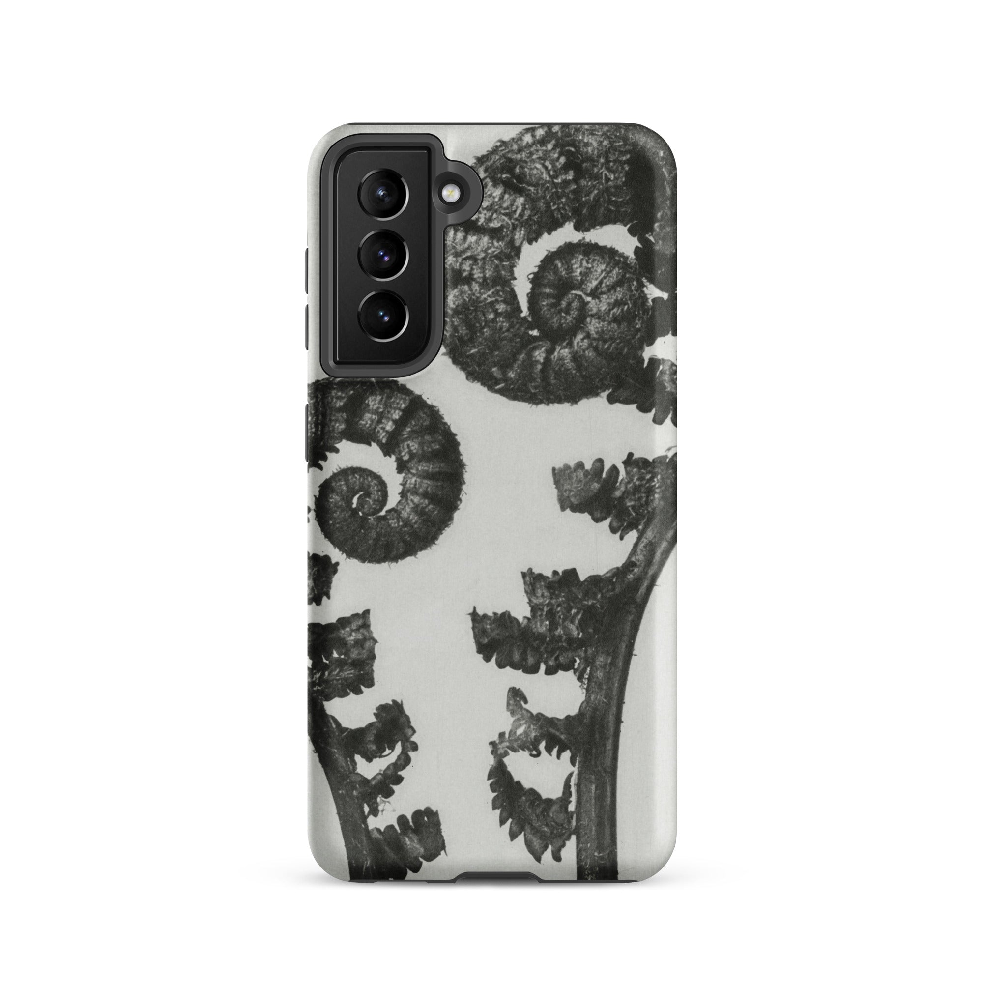 Aspidium Filix Mas (shield Fern Fronds) Karl Blossfeldt Samsung Case, Galaxy S21 / Matte, Smartphone Black White Fern Pattern Protective