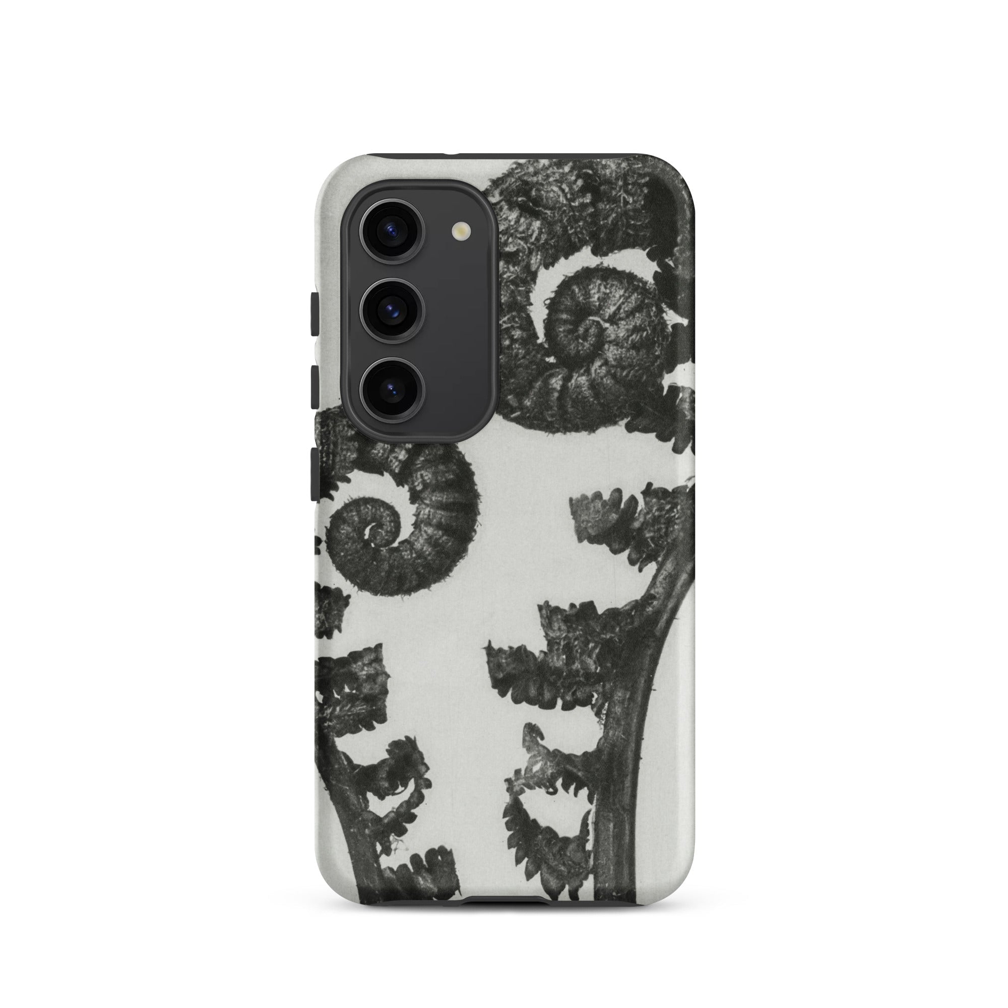 Aspidium Filix Mas (shield Fern Fronds) Karl Blossfeldt Samsung Case, Galaxy S23 / Matte, Smartphone Case Black White Fern Fiddlehead