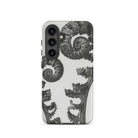 Aspidium Filix Mas (shield Fern Fronds) Karl Blossfeldt Samsung Case, Galaxy S24 / Matte, White Phone Case Black Fern Design