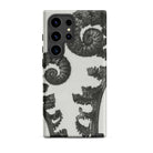 Aspidium Filix Mas (shield Fern Fronds) Karl Blossfeldt Samsung Case, Galaxy S24 Ultra / Matte, Smartphone Case Black White Fern Pattern