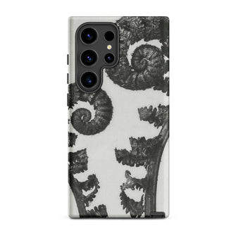 Aspidium Filix Mas (shield Fern Fronds) - Karl Blossfeldt Samsung Case, Galaxy S24 Ultra / Matte, Smartphone Case Black White Fern Pattern