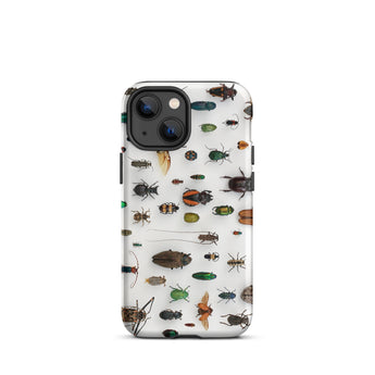 Assorted Coleoptera - Beetle Taxonomy Iphone Case, 13 Mini / Matte, Bug-patterned Phone Case