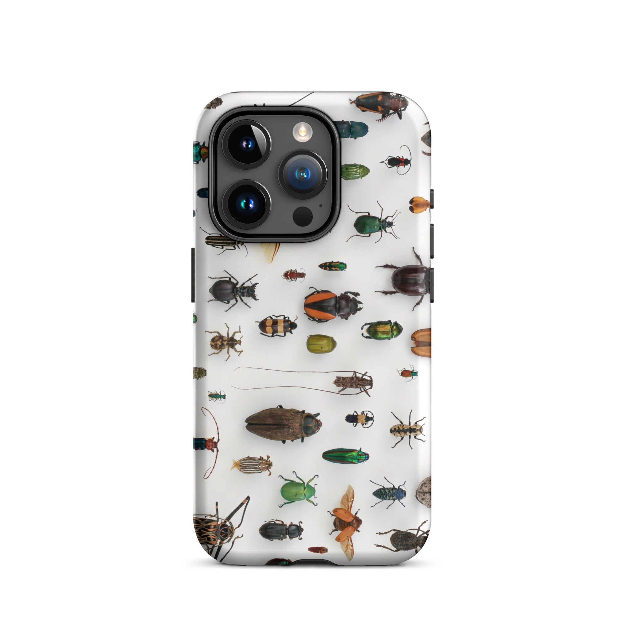 Assorted Coleoptera Beetle Taxonomy Iphone Case, 15 Pro / Matte, Bug Patterned Phone Case