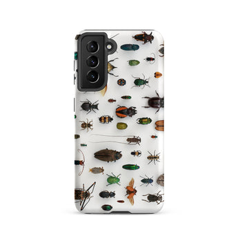Assorted Coleoptera - Beetle Taxonomy Samsung Case, Galaxy S21 / Matte, White Smartphone Case Collection Insects