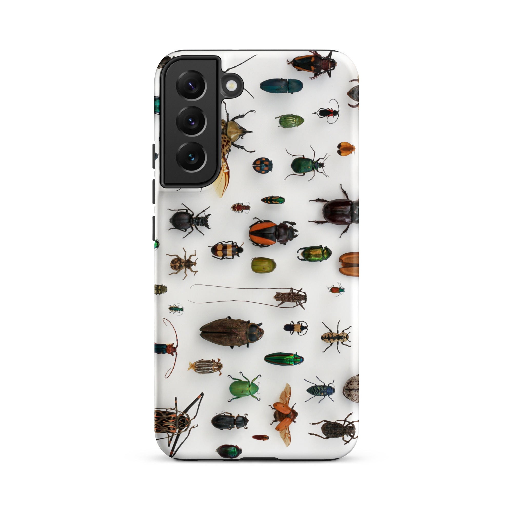 Assorted Coleoptera Beetle Taxonomy Samsung Case, Galaxy S22 Plus / Matte, Smartphone Case Adorned Array Insect Specimens
