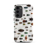 Assorted Coleoptera - Beetle Taxonomy Samsung Case, Galaxy S23 Plus / Matte, White Phone Case Adorned Array Pinned Insect Specimens