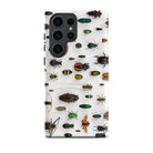 Assorted Coleoptera Beetle Taxonomy Samsung Case, Galaxy S23 Ultra / Matte, White Phone Case Display Insects
