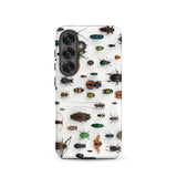 Assorted Coleoptera - Beetle Taxonomy Samsung Case, Galaxy S25 / Matte, White Phone Case Adorned Array Insects