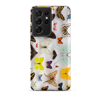 Assorted Lepidoptera - Butterfly Taxonomy Phone Case, Samsung Galaxy S21 Ultra / Matte, Mobile Cases, Toby Leon