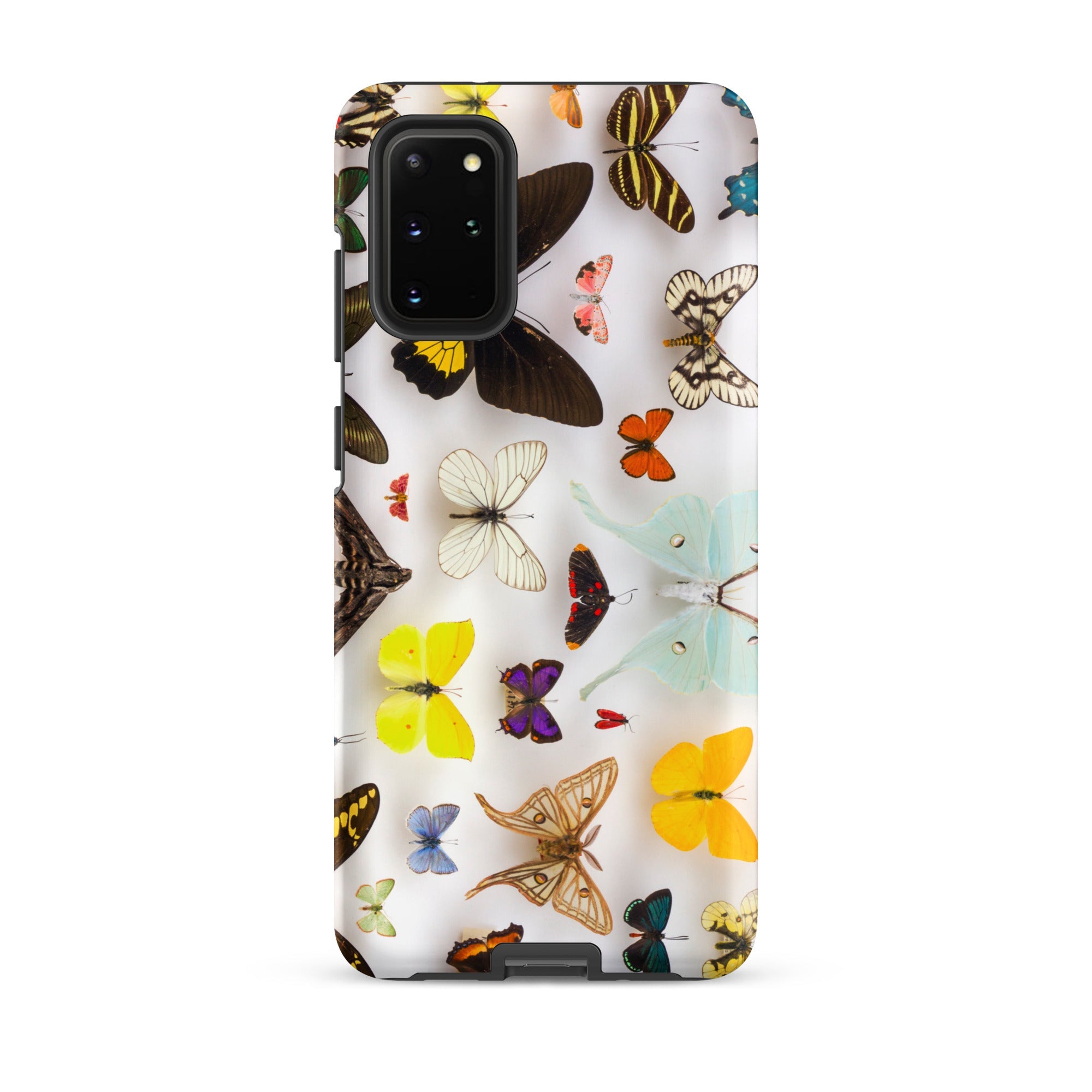 Assorted Lepidoptera Butterfly Taxonomy Sasmung Case, Samsung Galaxy S20 Plus / Matte, White Smartphone Case Colorful Butterfly Pattern