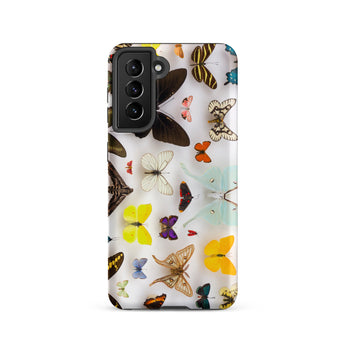 Assorted Lepidoptera - Butterfly Taxonomy Sasmung Case, Samsung Galaxy S21 / Matte, Phone Case Vibrant Butterfly Pattern