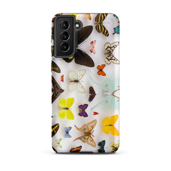 Assorted Lepidoptera - Butterfly Taxonomy Sasmung Case, Samsung Galaxy S21 Plus / Matte, Smartphone Case Vibrant Butterfly Pattern