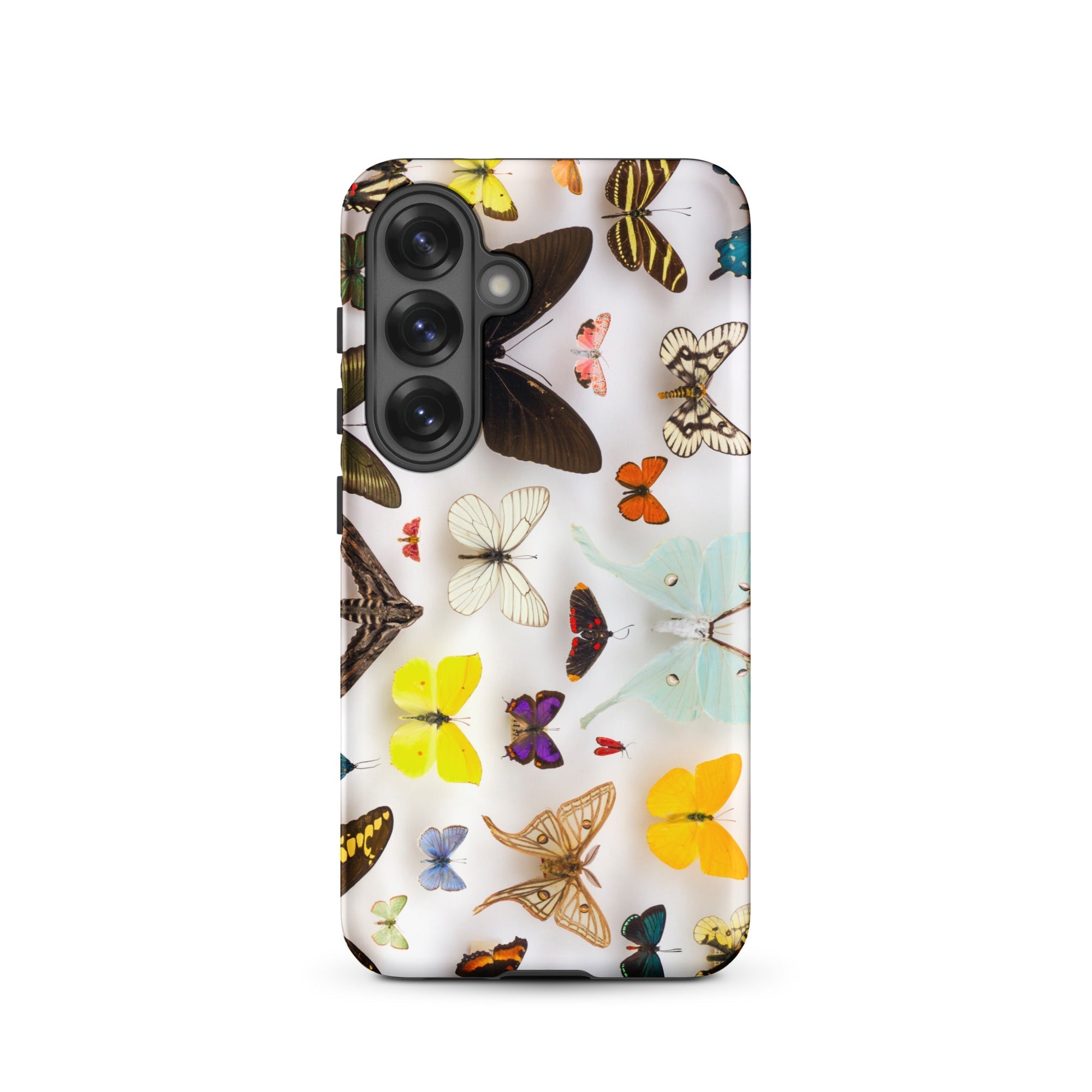 Assorted Lepidoptera Butterfly Taxonomy Sasmung Case, Samsung Galaxy S25 / Matte, Smartphone Case Vibrant Butterfly Moth Pattern