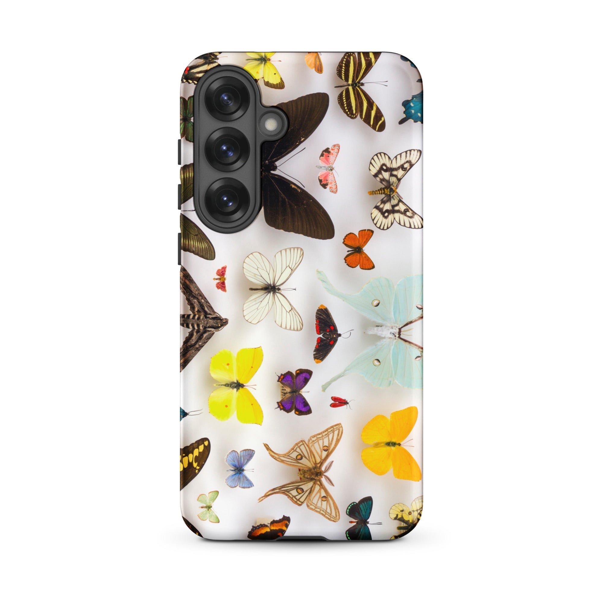 Assorted Lepidoptera Butterfly Taxonomy Sasmung Case, Samsung Galaxy S25 Plus / Matte, Phone Case Adorned Vibrant Butterfly Pattern