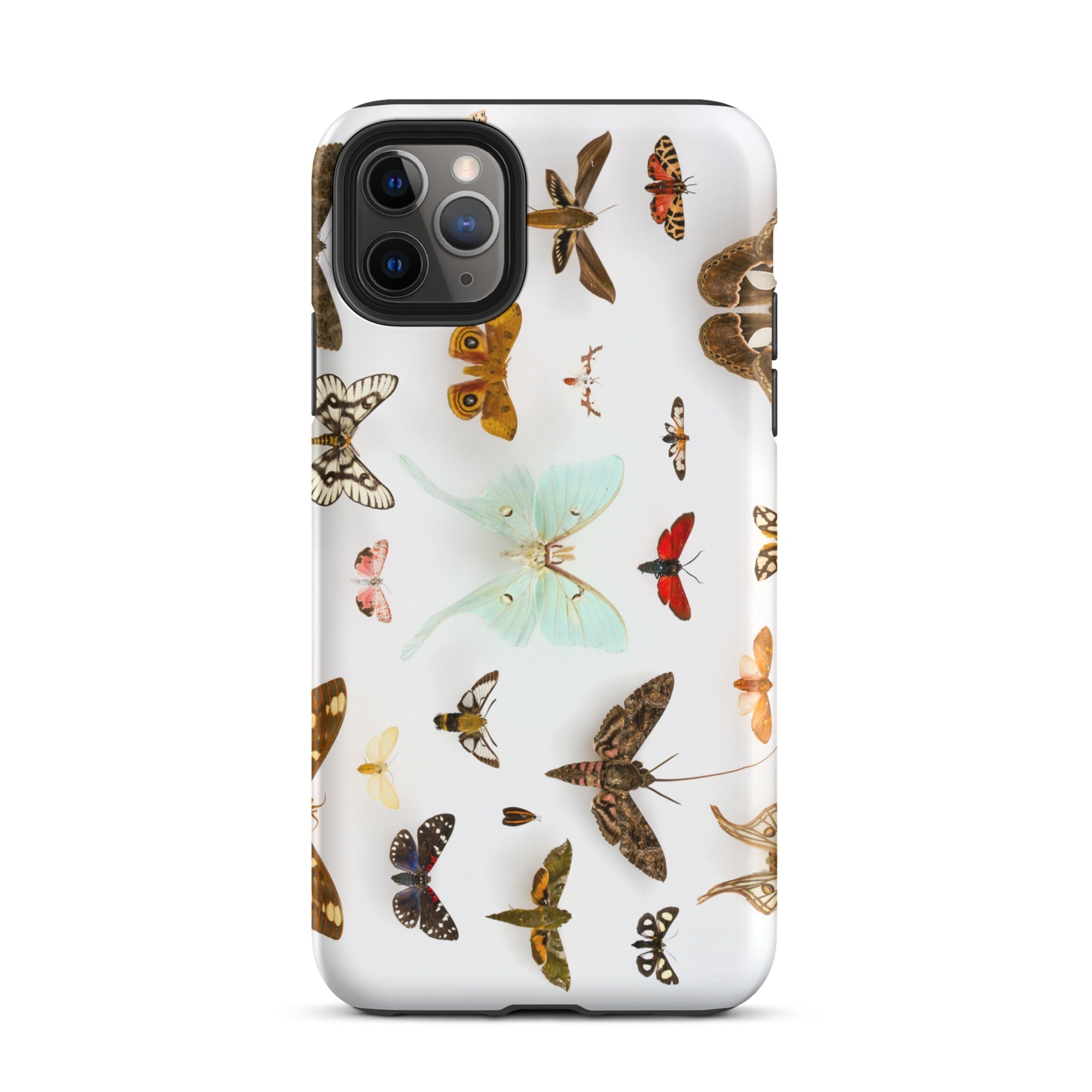 Assorted Moths Flying Creatures Taxonomy Iphone Case, 11 Pro Max / Matte, Butterfly Patterned Smartphone Case