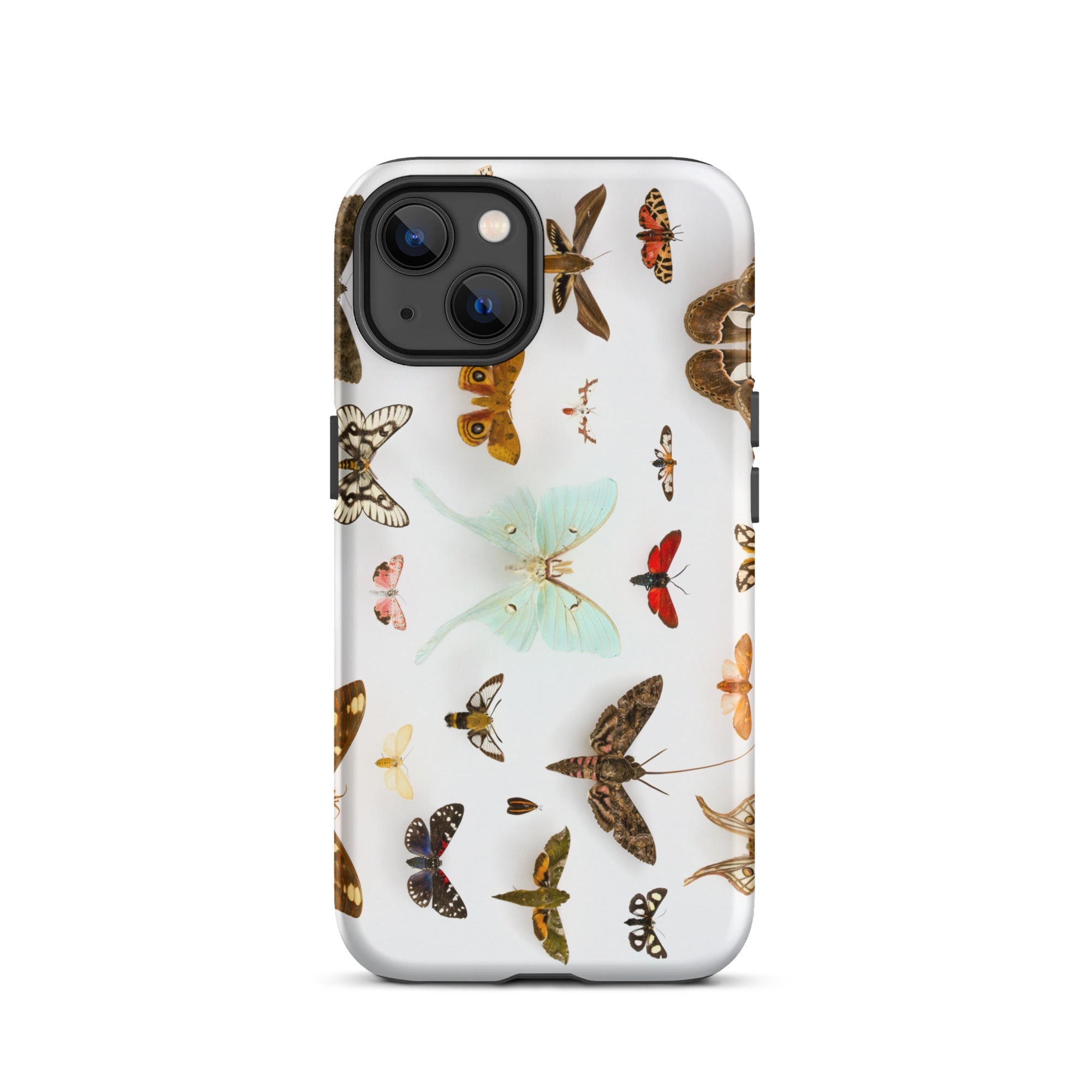 Assorted Moths Flying Creatures Taxonomy Iphone Case, 13 / Matte, Butterfly Patterned Phone Case