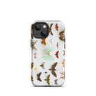 Assorted Moths Flying Creatures Taxonomy Iphone Case, 13 Mini / Matte, Butterfly Patterned Iphone Case