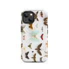 Assorted Moths Flying Creatures Taxonomy Iphone Case, 14 / Matte, Butterfly Patterned Phone Case