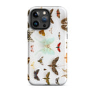 Assorted Moths Flying Creatures Taxonomy Iphone Case, 15 Pro Max / Matte, Butterfly Patterned Phone Case
