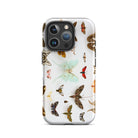 Assorted Moths Flying Creatures Taxonomy Iphone Case, 16 Pro / Matte, Butterfly Patterned Phone Case
