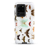 Assorted Moths - Flying Creatures Taxonomy Samsung Case, Galaxy S20 Ultra / Matte, White Smartphone Case Pattern Preserved Butterflies Moths