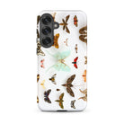 Assorted Moths Flying Creatures Taxonomy Samsung Case, Galaxy S25 Plus / Matte, White Smartphone Case Pattern Preserved Butterflies Moths