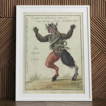 Astaroth - Compendium of Demonology Art Print / Canvas 19th-century Demon Costume Print Demonology Art Print, Grim Grimoire Hand, Ember