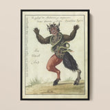 Astaroth - Compendium of Demonology Framed Canvas, Black Demon Art Print Red Pants Horns Framed