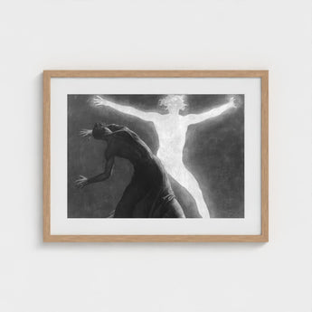 Astral Man - Sascha Schneider Art Print / Canvas Hypnotist Exudes Sculptural, Invisible Current, one Prints