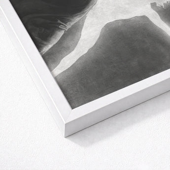 Astral Man - Sascha Schneider Art Print / Canvas White Framed Black Abstract Hypnotist Exudes Sculptural, Invisible Current, one Prints