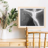 Astral Man - Sascha Schneider Art Print, Framed Black White Print Two Ethereal Figures