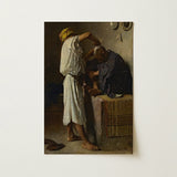 At the Barber Shop - Leon Bonnat Art Print / Canvas, Prints